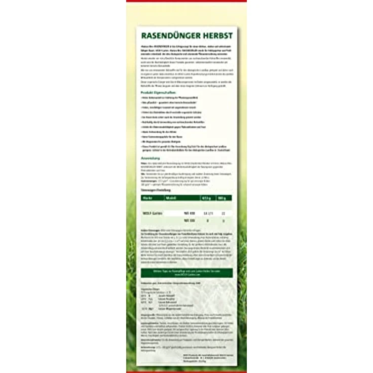 WOLF-Garten NR-H 10.8 NATURA Bio Rasendünger Herbst 10.8kg für 160m² – Bild 3