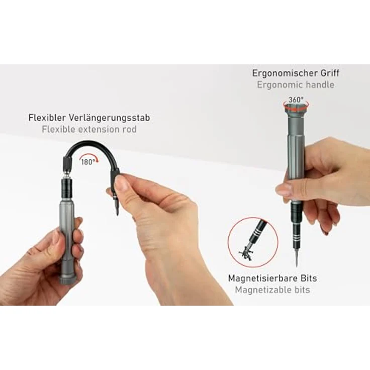 Kabelmeister Präzisions-Schraubendreher-Set, 150 Teile, Chrom-Vanadium-Stahl, inkl. 117 C4 und 3 C3 Bits, kompakte Aufbewahrung – Bild 6