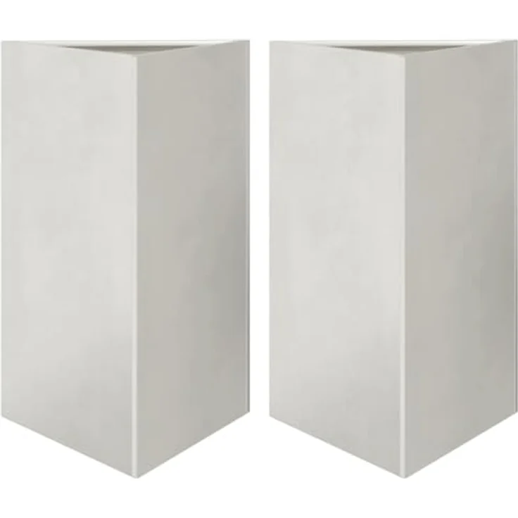vidaXL Pflanzkübel 2 STK. Dreieckig 50x43x75 cm Edelstahl, rostbeständig und stabil, für Garten und Terrasse geeignet – Bild 1