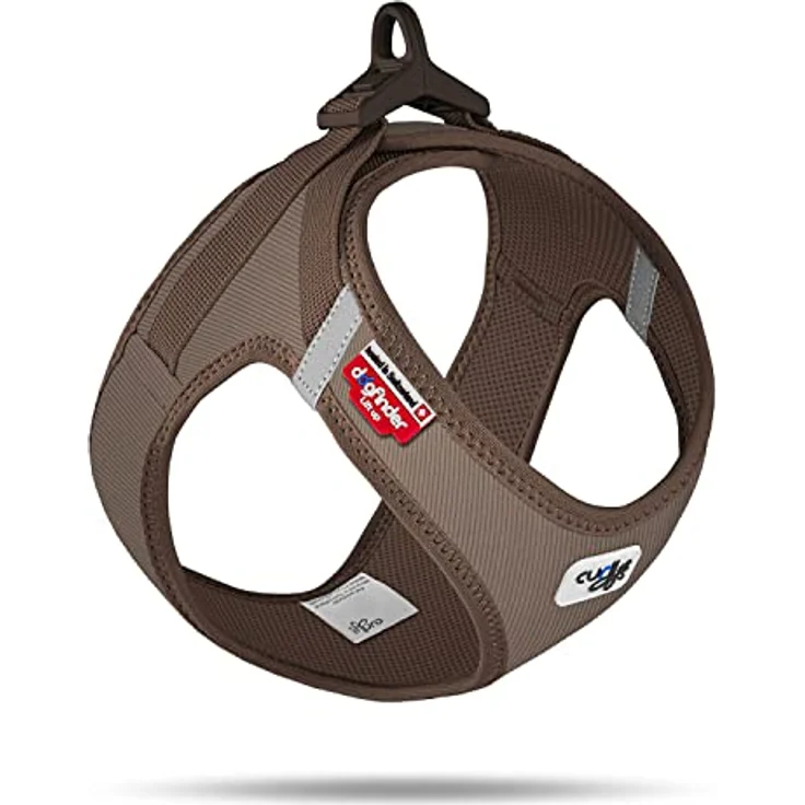 Curli Vest Harness Clasp Cord, Hundegeschirr für kleine und mittelgroße Hunde, ergonomische Passform, braun, Größe L – Bild 1