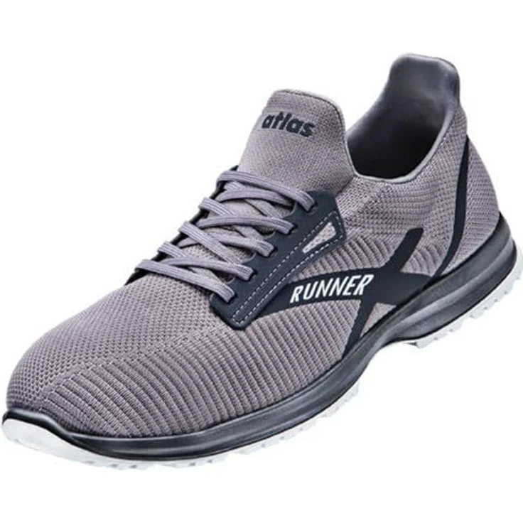 ATLAS RUNNER 65 ESD Sicherheitsschuh, grau, S1P SRC, Durchtritthemmung, Light Knit Obermaterial, Weite 10 – Bild 2