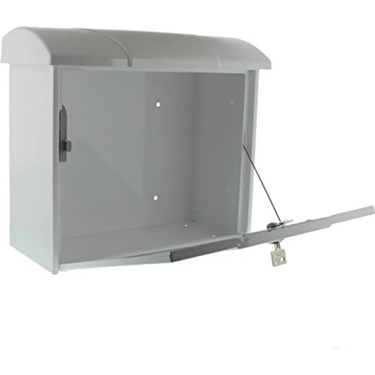 BURG-WÄCHTER Briefkasten mit aufklappbarem Regendach, A4 Einwurf-Format, EU Norm EN 13724, Verzinkter Stahl, Olymp 916 W, Weiß – Bild 4