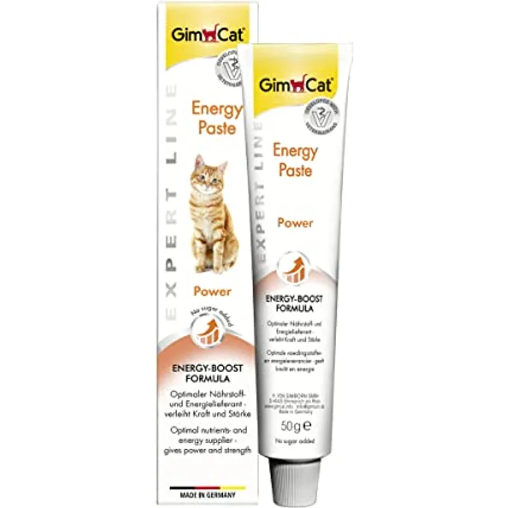 GimCat EXPERT LINE Energy Paste - Funktionaler Katzensnack als optimaler Nährstoff- und Energielieferant - 1 Tube (1 x 50 g)