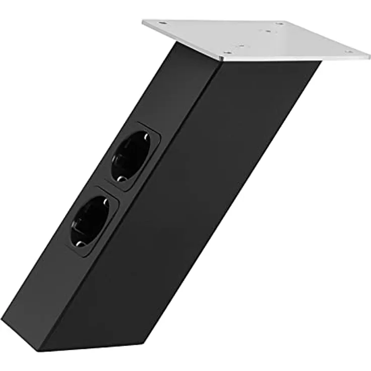 SOTECH Barkonsole schräg 210 x 80 x 70 mm in schwarz mit Schuko Steckdosen 30 Kg Tragkraft Tresenstütze Konsole - Preisvergleich