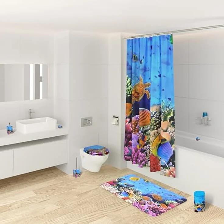 Sanilo WC Sitz Ocean, Hochwertiger Holz-Toilettendeckel mit Absenkautomatik, antibakterieller Oberfläche, passend für alle WC-Becken – Bild 8
