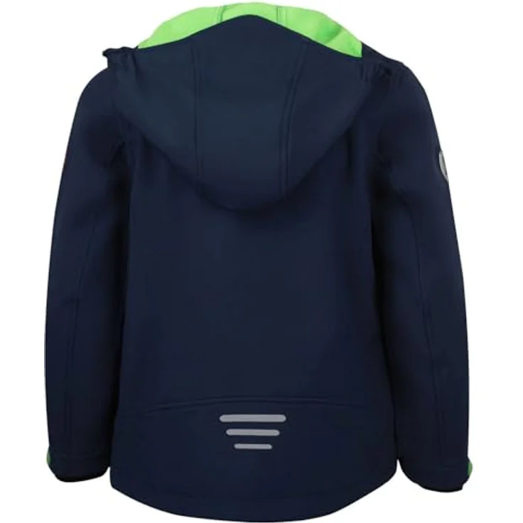 TROLLKIDS Softshelljacke Trollfjord Wasserabweisend, Arbeitsjacke mit wasserabweisendem und winddichtem Material, flexibel-elastisch und flauschig warm, norwegische Flagge und Lonely Troll Design, schwarz – Bild 3