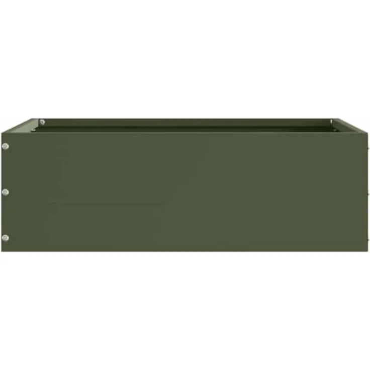 vidaXL Raseneinfassung 6 Stück Olive Grün, Stahl, 40 x 40 x 13 cm, moderne Rasenbarriere für Garten und Terrasse, strapazierfähige DIY-Installation – Bild 4