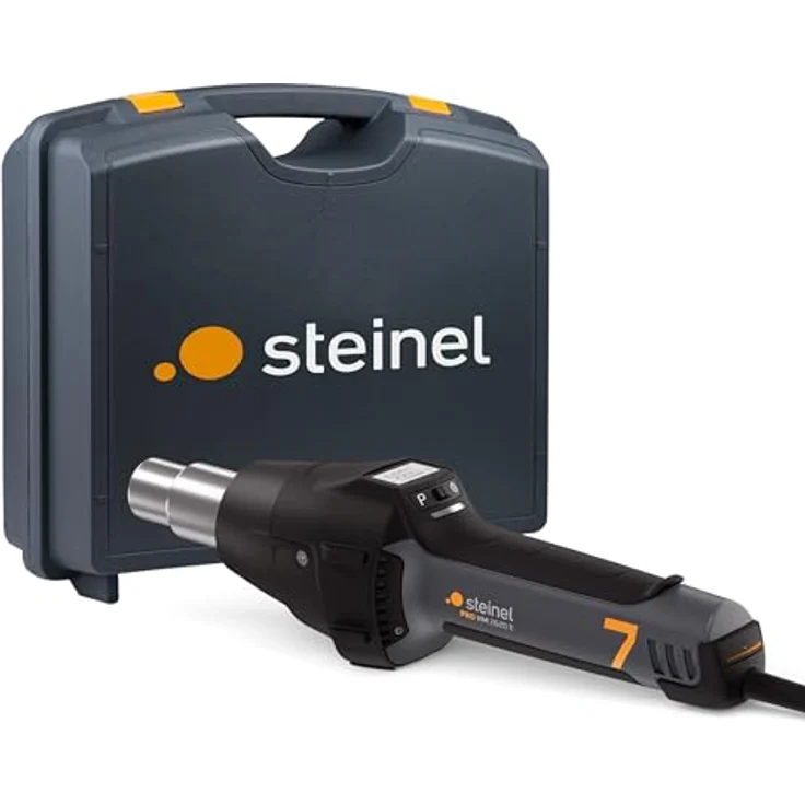Steinel Heißluftpistole HM 2620 E im Koffer, 2300 W Stab-Heißluftgebläse, 700°C Heißluftfön, LED-Display, LOC-Funktion – Bild 1