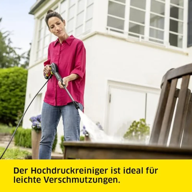 Kärcher Hochdruckreiniger K 2 Premium Horizontal VPS Home, platzsparend und effizient, inklusive Home Kit, gelb – Bild 3