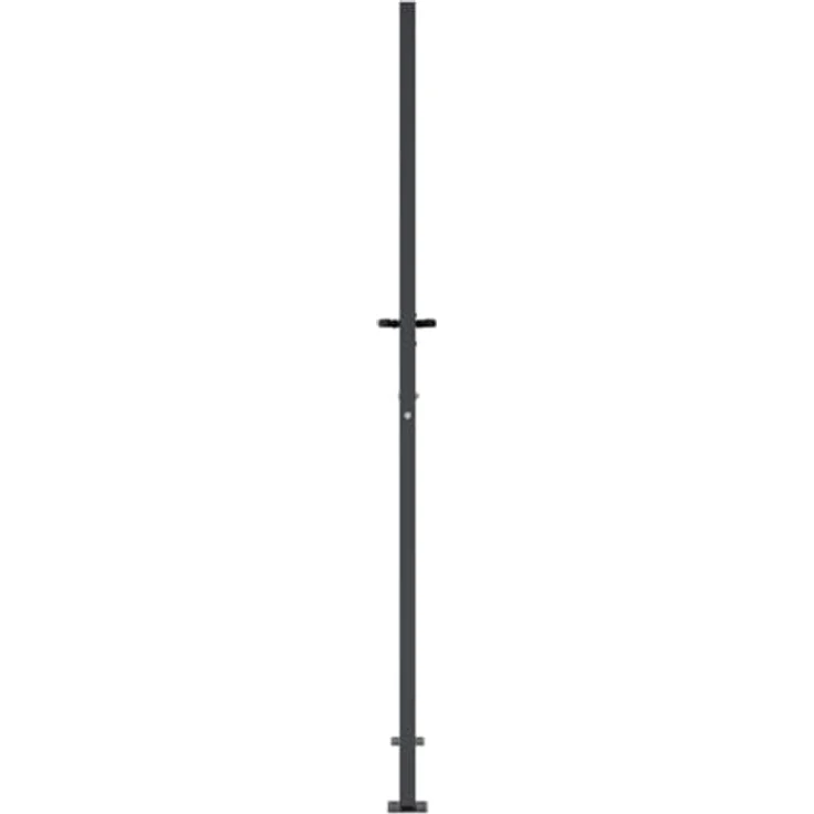 vidaXL Gartentor Anthrazit 105x180 cm Stahl Gras-Design Abschließbar 3 Schlüssel – Bild 6