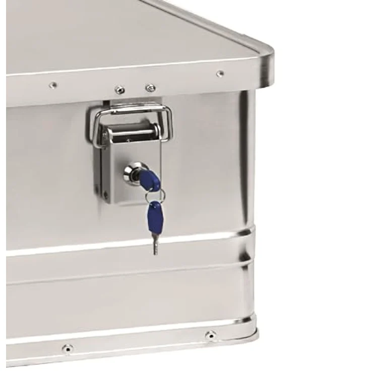 ALUTEC MÜNCHEN Aluminiumbox BASIC 40 LOCK, Werkzeugbox mit Zylinderschloss, 2 Schlüssel, 40 l, staub-/spritzwassergeschützt, Außenmaße 560 x 370 x 245 mm, Gewicht 2,98 kg – Bild 3
