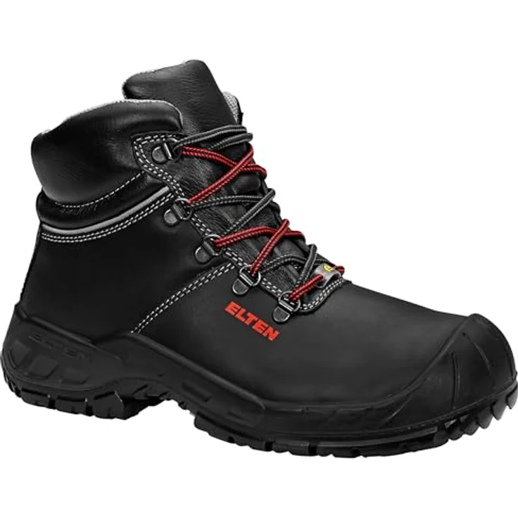 ELTEN® unisex S3 Sicherheitsstiefel "RENZO Mid ESD", schwarz, mit Stahlkappe, durchtrittsicher und rutschhemmend, Größe 48 – Bild 1