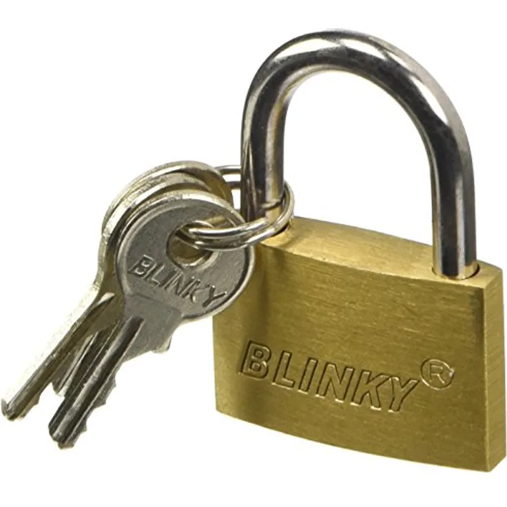 Vorhängeschlösser Blinky, Messing, Modell Slim