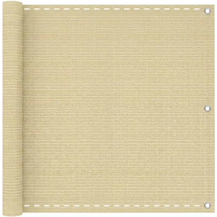 vidaXL Balkonsichtschutz, 90 x 800 cm, Beige, UV-beständig aus HDPE und Aluminium, wind- und wasserdurchlässig – Bild 1