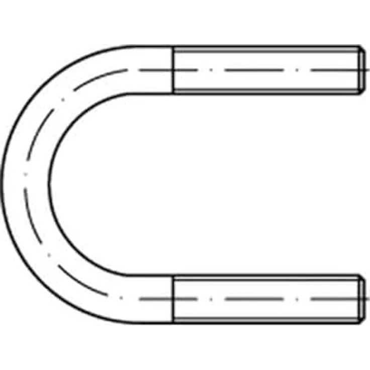 Reyher Rundstahlbügel DIN 3570 o.Mutter A 120 - NW 100 A 4