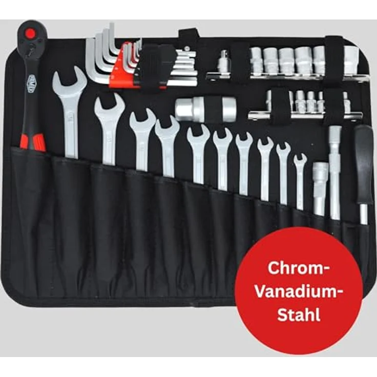 Famex 745-47 Aluminium Werkzeugkoffer mit umfassendem Werkzeugsatz für Haushalt, Garage und Werkstatt, 45,5 x 35,5 x 16 cm, 8,0 kg – Bild 6