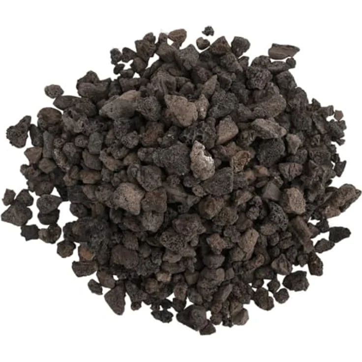 vidaXL Lavagranulat, Lavastein Biologische Filter, Multifunktional Lavamulch für Aquarium Landschaftsbau, Vulkangestein Garten Deko Steine, Schwarz 10 kg 1-2 cm – Bild 3