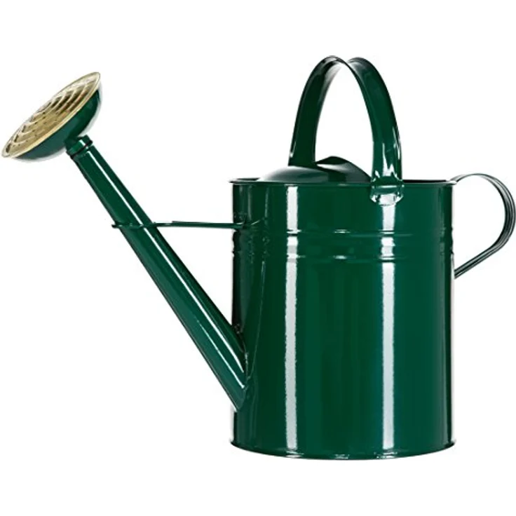 Dehner Gießkanne nostalgisch, 9 l, ca. 48 x 37 x 21 cm, Zink, grün – Bild 2