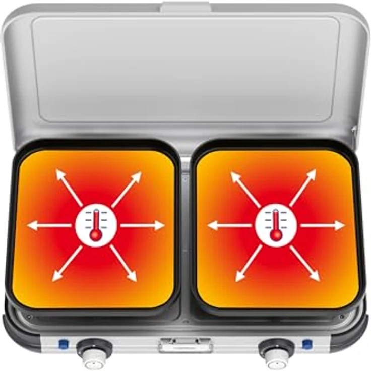 Campingaz Camping Kitchen 2 Grill & Go, Gaskocher mit 2 Flammen, Grillrost und Plancha, inklusive Tragetasche für einfachen Transport – Bild 4