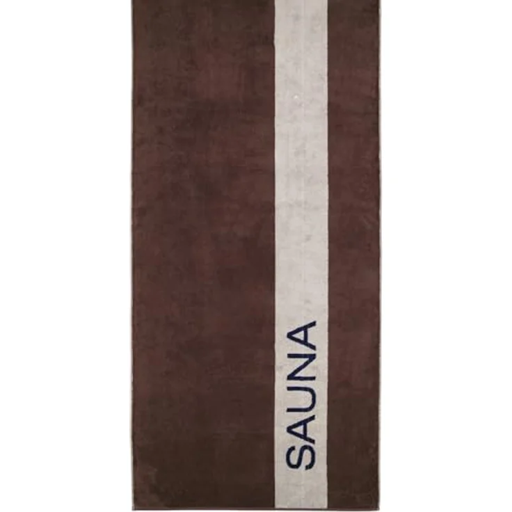 Cawoe Saunatuch 80x200 cm, Braun, hochwertiges Textil für Freizeit und Wellness – Bild 3