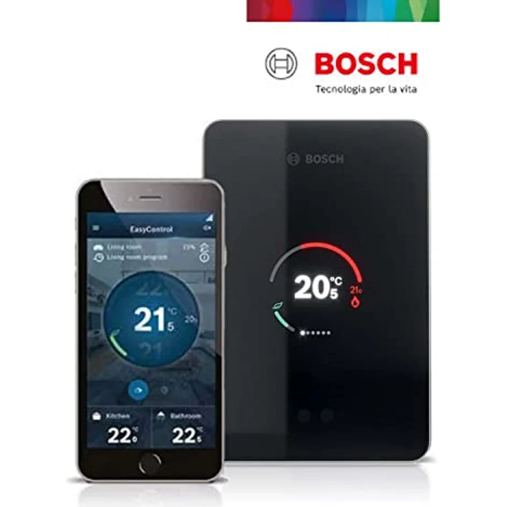 BOSCH Junkers CT200 W-LAN Regler EasyControl Set, intelligente Heizungsregelung mit 3 schwarzen Funk-Thermostaten – Bild 3