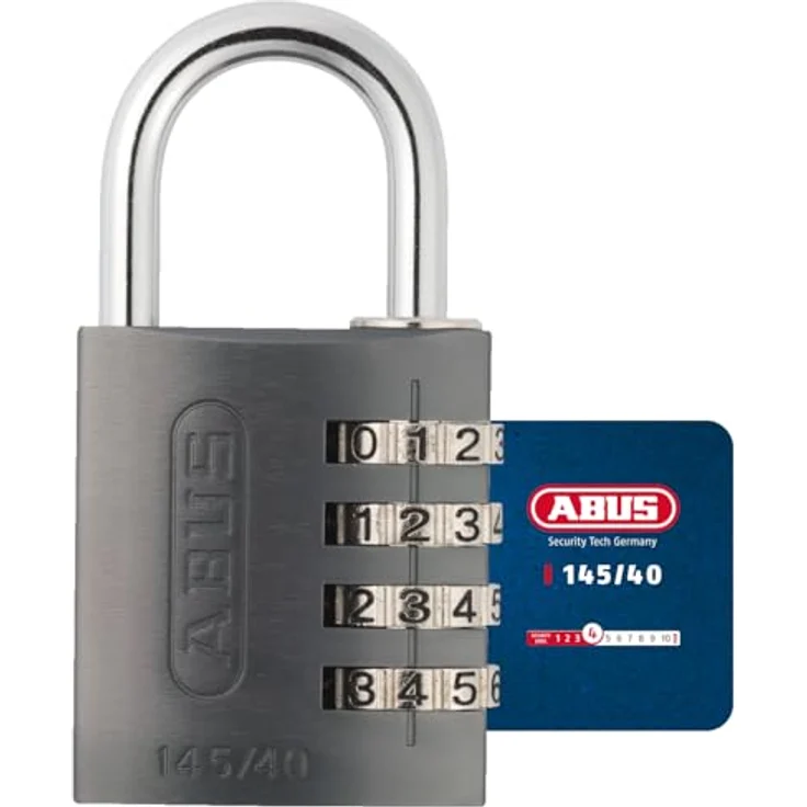 Abus - 145-40 40mm Titanium kombination aus Aluminium Vorhängeschloss 49551 -... – Bild 2
