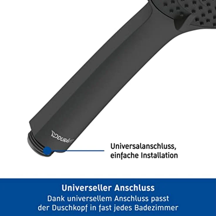 Duravit Handbrause 3jet 110, Duschkopf Regendusche in Schwarz-Matt, hohe Funktionalität, NEU – Bild 10