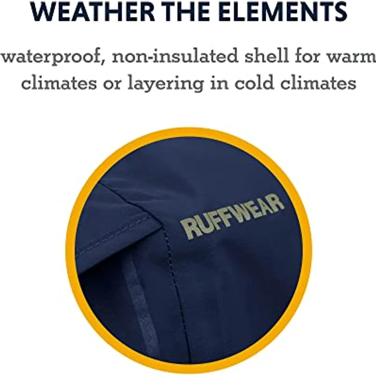 RUFFWEAR Sun Shower Regenponcho, Leichter wasserdichter Regenmantel für Hunde, Größe: X-Large, Midnight Blue – Bild 4