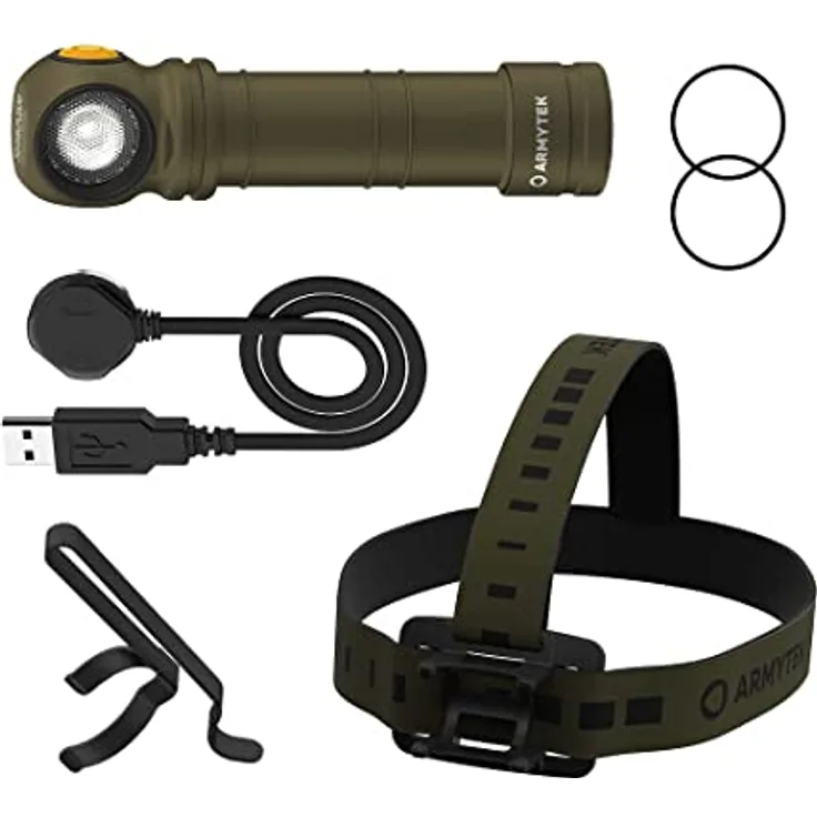 ArmyTek Wizard C2 Pro Max Olive White LED Taschenlampe mit Gürtelclip, akkubetrieben, 4000 lm