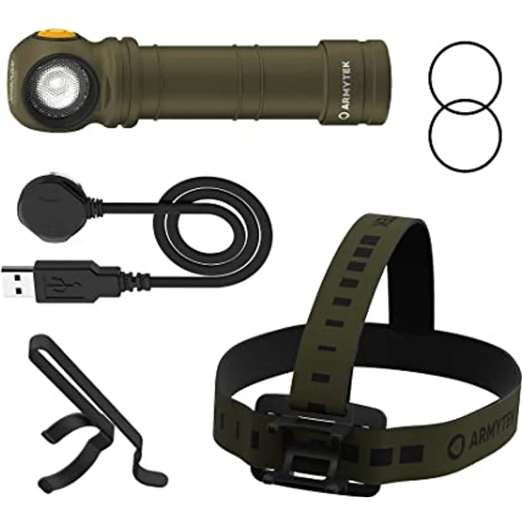 ArmyTek Wizard C2 Pro Max Olive White LED Taschenlampe mit Gürtelclip, akkubetrieben, 4000 lm – Bild 1