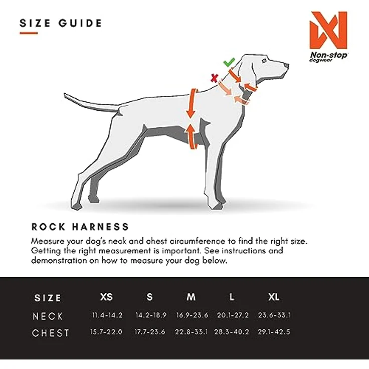 Non-stop dogwear Rock Harness |130| Führ- und Alltagsgeschirr, atmungsaktiv, Größe:L – Bild 2