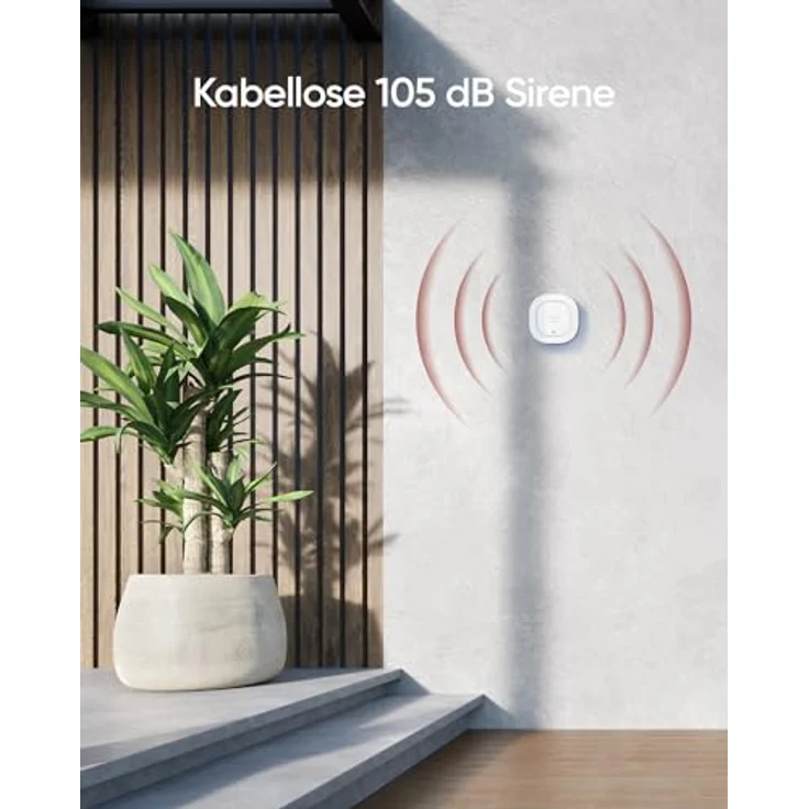 eufy Security Sirene, 105dB kabelloser Alarm, IP65 wetterfest, 2 Jahre Batterielaufzeit, kompatibel mit Homebase 2 & 3, App Steuerung – Bild 2