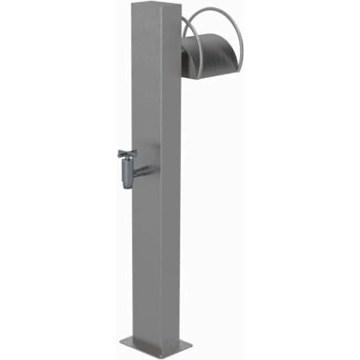 Ideal Eichenwald Gartendusche Modell 71 Typ K, Edelstahl Wasserzapfsäule Ø 120x80 mm mit Schlauchhalter – Bild 2