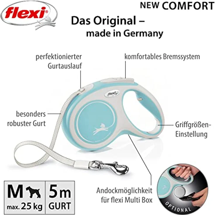 flexi Rollleine New Comfort - Hellblau - M - 5 m, 4000498043615, small – Bild 2