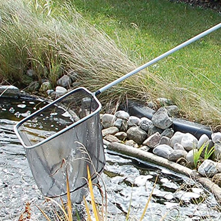 FIAP PondNet Active Square, Profi Teichkescher mit Teleskopstiel (600 - 1.800 mm), 350 x 350 mm, für Teichreinigung und Fischfang – Bild 2