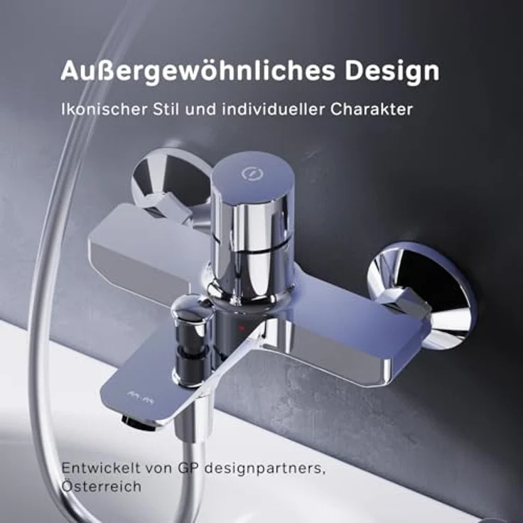 AM.PM Wannenarmatur X-Joy TouchReel Mischbatterie Badewanne FXT10500, chrom, intuitive Touchsteuerung, optimale Geometrie für Waschbecken von 50 bis 120 cm – Bild 2
