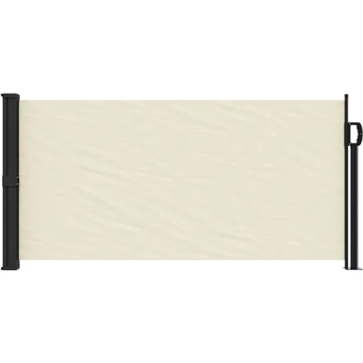vidaXL Seitenmarkise, Wandmarkise mit PU-Beschichtung, Sichtschutz für Balkon Terrasse Garten, Windschutz Markise, Ausziehbar Creme Polyester – Bild 3