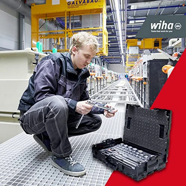 WIHA Steckschlüssel- und Bit Set 1/4 und 1/2 Doppel-und Sechskant Metrisch, 60-tlg. in L-Boxx – Bild 5