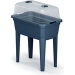 Dynamic24 Hochbeet mit Deckel Gewächshaus Frühbeet Kräuterbeet Treibhaus Aufzuchtbeet Pflanzkasten Anzuchtkasten Pflanzenbeet Pflanzenkübel Gemüse Blumenkasten Garten Gemüsebeet Blumentopf Tomatenhaus (60cm), ideal für städtische Gebiete, abnehmbare Haube, einstellbare Belüftungsöffnungen, praktische Arbeitshöhe, 30 Liter Fassungsvermögen