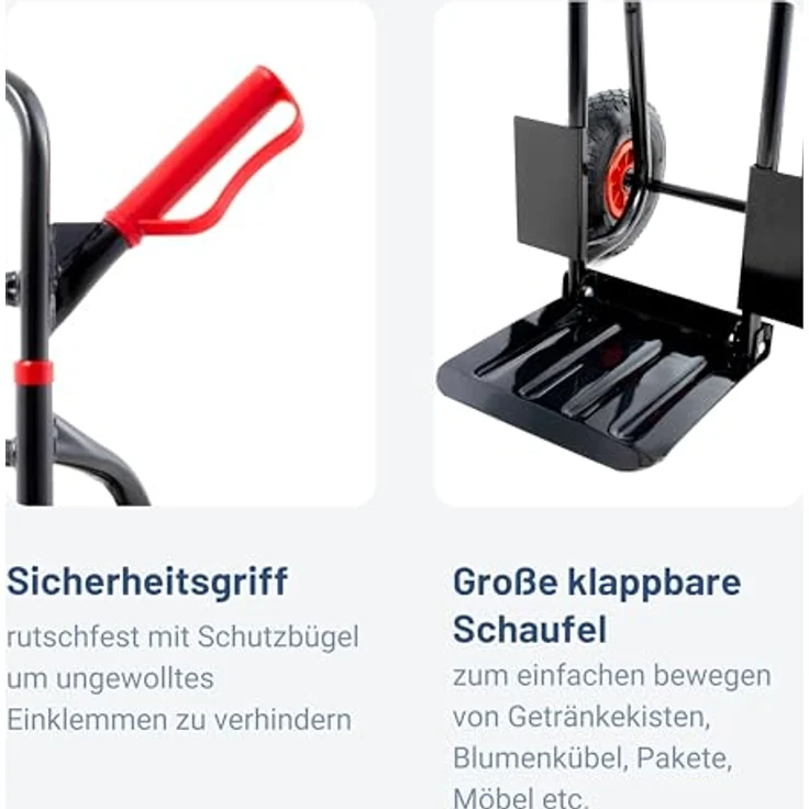 Pallit Sackkarre klappbar für 200 kg DIABLO, Transportwagen mit robusten Rädern, 9 kg leicht, in schwarz – Bild 4