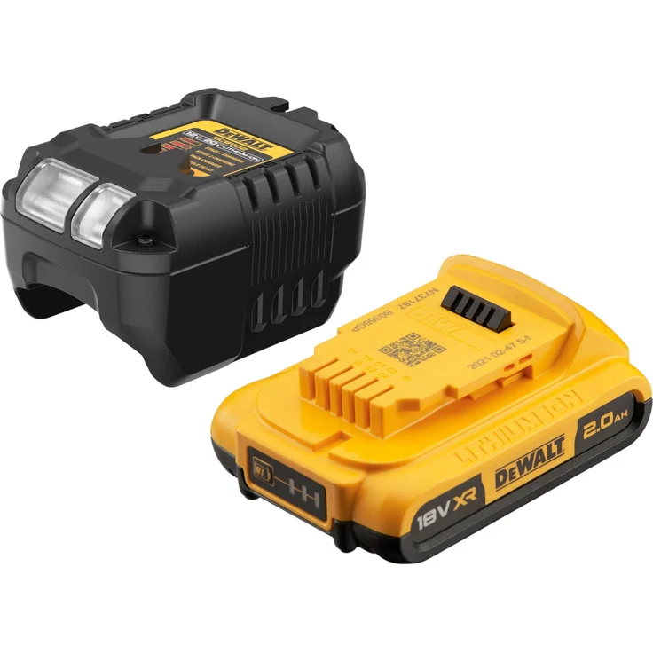 DeWalt DCB 1102 D1 Akku Starter Set 18 V, 2,0 Ah Akku + Ladegerät mit LED Ladestandanzeige