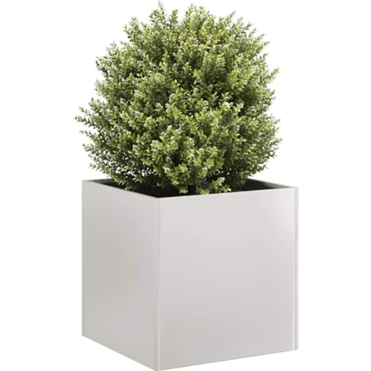 vidaXL Pflanzgefäß 40x40x40 cm Edelstahl, Pflanzschale, Garten-Garten-Pflanzkübel, Outdoor-Pflanzgefäß, Hochbeet, Blumenkasten, korrosions- und rostbeständig – Bild 2