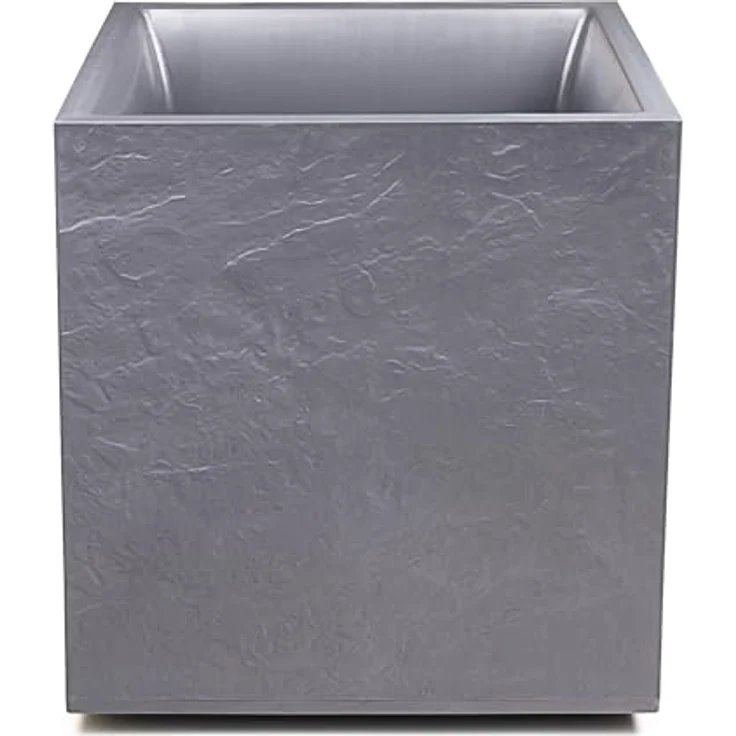ONDIS24 Pflanzkübel Vulkan 40, Pflanzgefäß mit Wasserspeicher, Gestein/Basalt/Graphit Optik, 31 Liter Volumen – Bild 7
