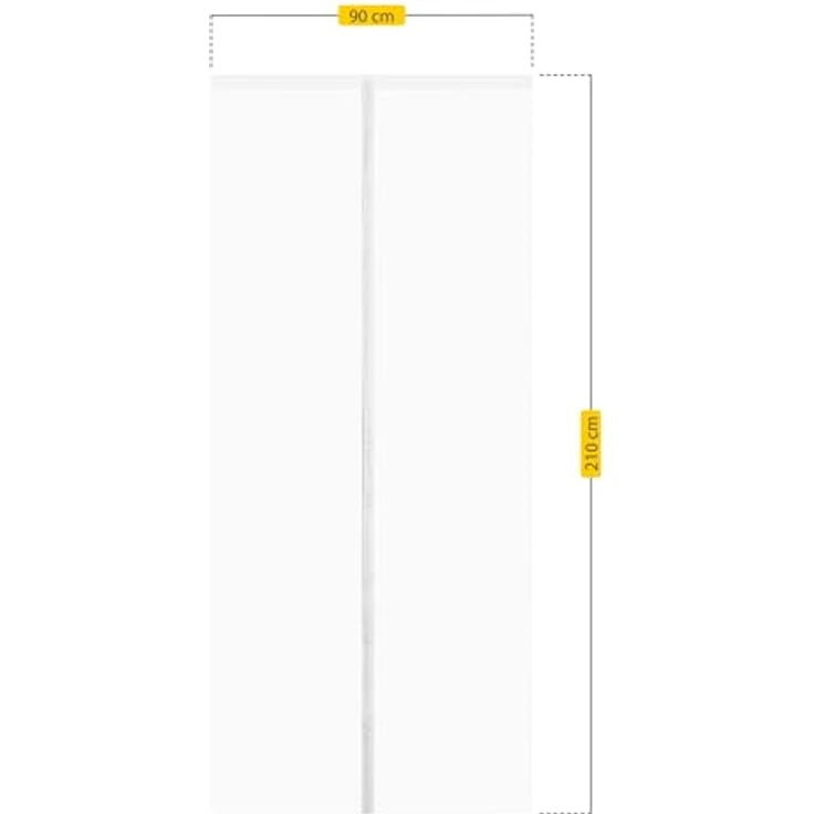 SCHELLENBERG Insektenschutz-Vorhang "Insect Stop Magnetic", Magnetvorhang für Balkontüren und Terrassentüren, ohne Bohren, UV-beständiges Fliegengitter, 90 x 210 cm oder 120 x 240 cm, weiß – Bild 3