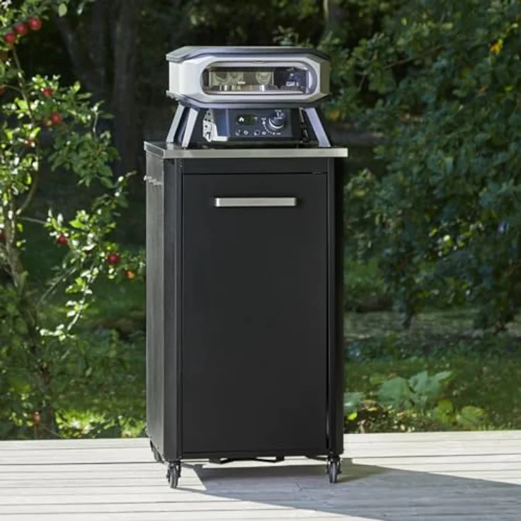 Cozze® Gas-Pizzaofen Premium Rotate 13, drehbarer Pizzastein, Backtemperatur bis 500°C, tragbar, grau/schwarz – Bild 5