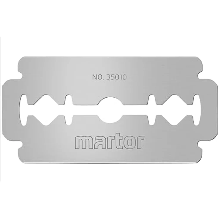 MARTOR 10 x Industrieklinge Nr. 35010, Sicherheitsmesser Ersatzklingen, 22 mm, 2-fach nutzbar, scharf, im Sicherheitsspender – Bild 1