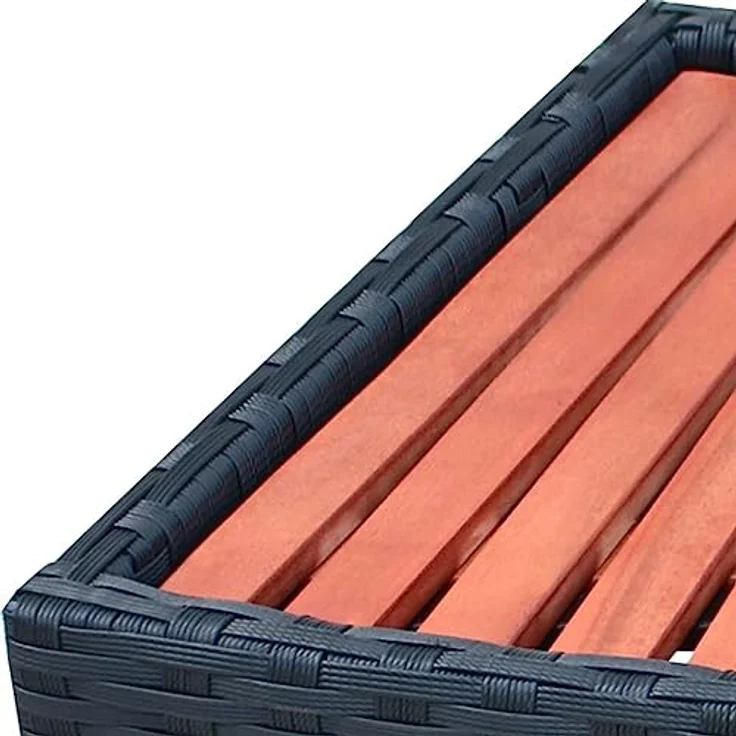 vidaXL Spa-Einstiegsstufe Poly Rattan 92 x 45 x 25 cm Schwarz – Bild 10