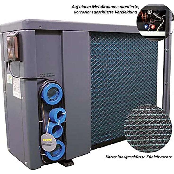 Aqualux Pool-Wärmepumpe VITALIA Comfort VESUVIO Inverter, Heizen und kühlen, Komplett-Set, verschiedene Leistungsstufen – Bild 4