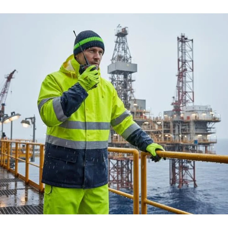 Warnschutzjacke mit Reflektionsstreifen EN ISO 20471 M neongelb – Bild 3