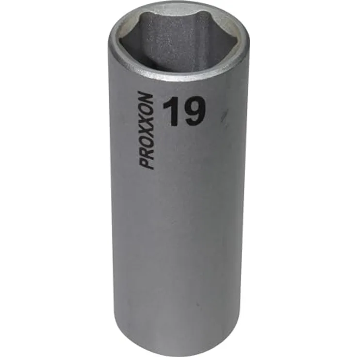 PROXXON INDUSTRIAL Bohrer- und Bitset 23364, 1/2'' Steckschlüsseleinsatz, 19 mm, CrV-Stahl, Gesamtlänge 79 mm